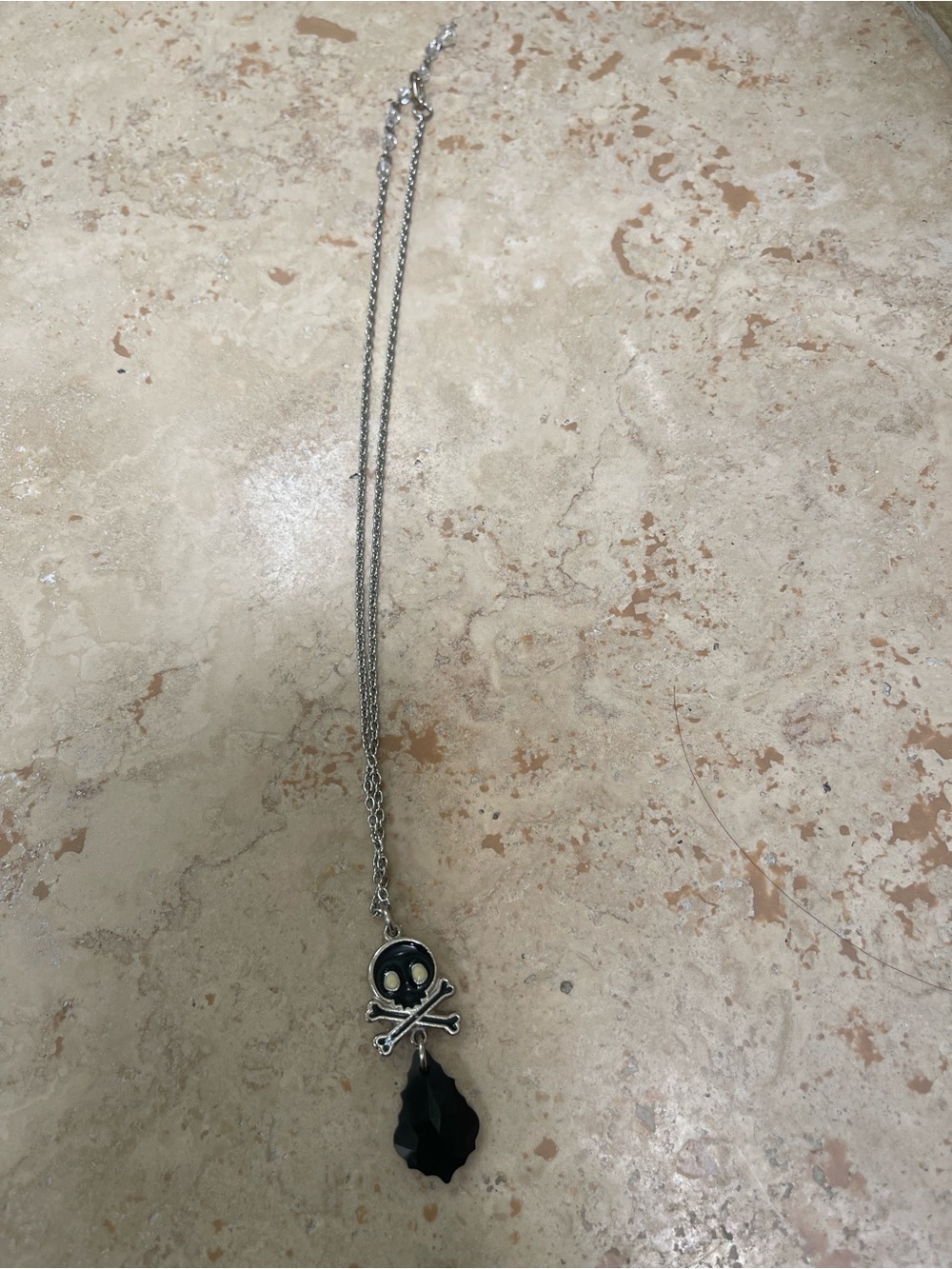 Authentic Tarina Tarantino Vintage Y2K Skull & Bones Necklace